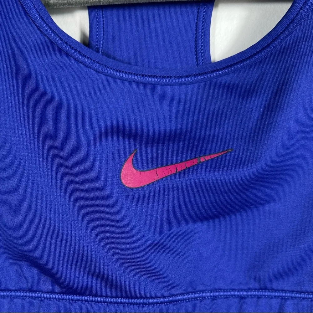 Nike Pro Dri-Fit Sports Bra Blue Racerback‎ Athletic Training Women’s S